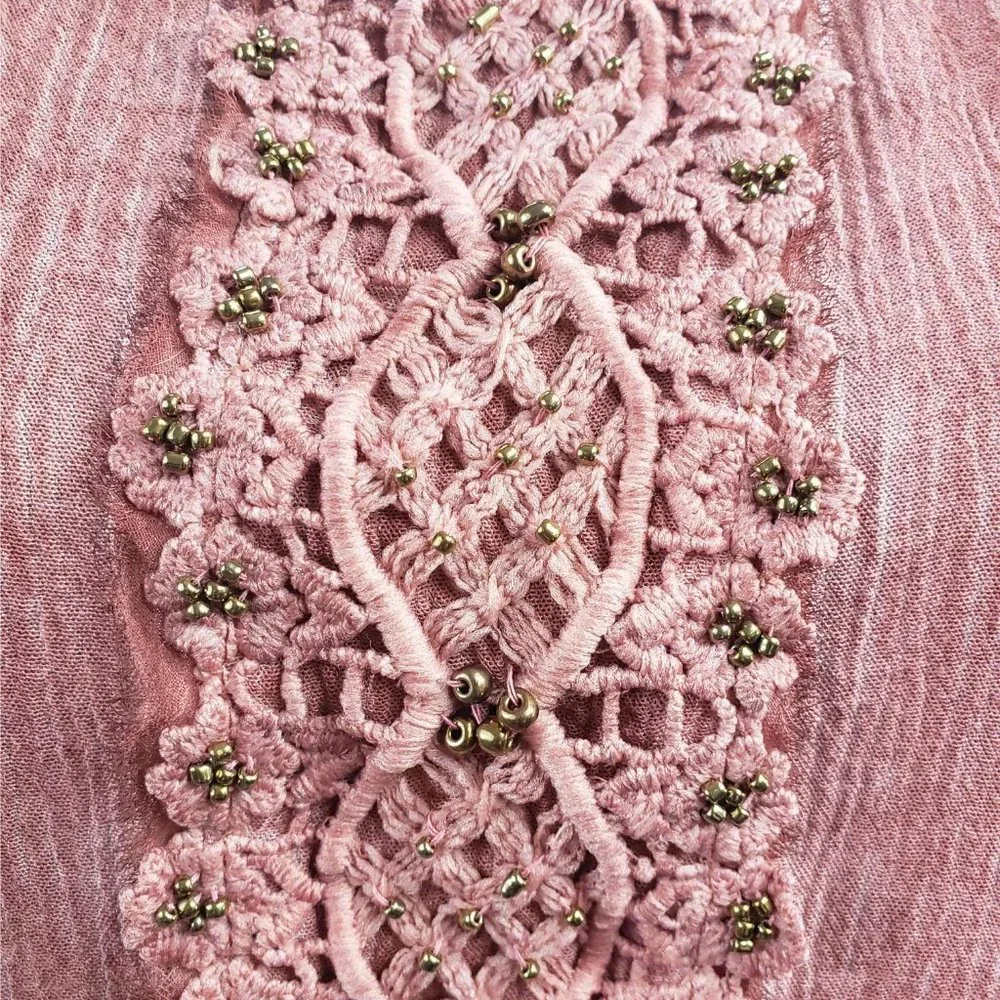 Knox Rose Pink Sleeveless Tunic with Lace Detail - Picture 3 of 7